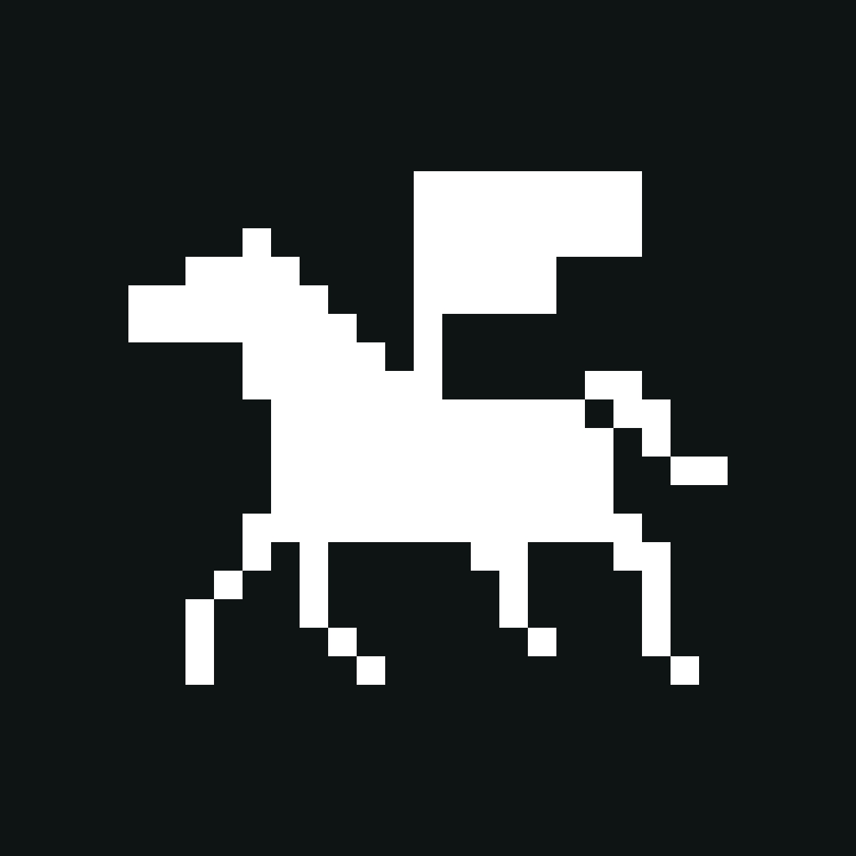 dark horse workspaces icon — a horse with a flag